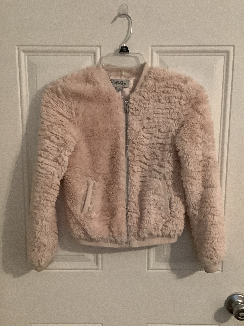 CoffeeShop Girls Blush Pink Faux-Fur Jacket